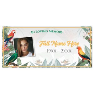 Funeral Memorial Cards Los Angeles - Floral Cap Panel Unisex Sample 01